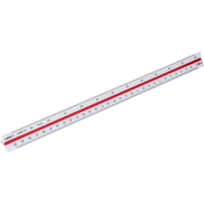 LINEX Dreikantmaßstab 312 30cm weiß Packung mit 10 Stück