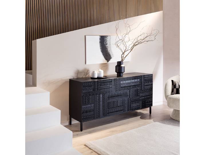 Enfilade DENDO 150 x 75 x 40cm Noir