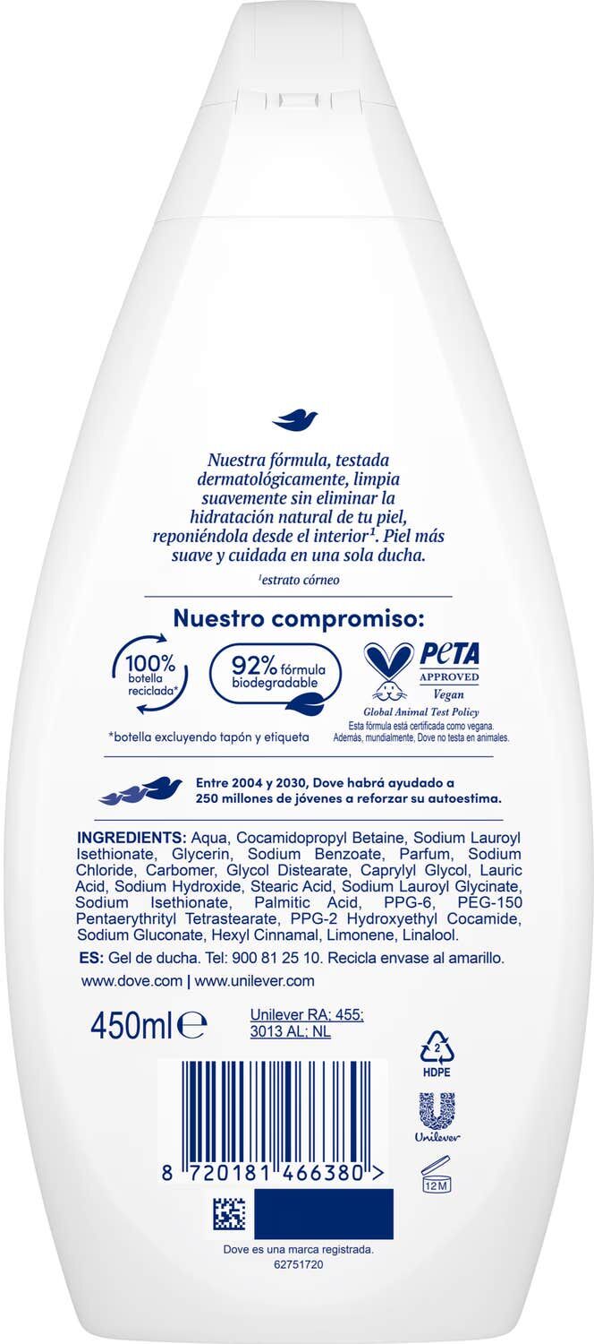 Dove Hidratante Limpieza Delicada Gel de Ducha 450ml