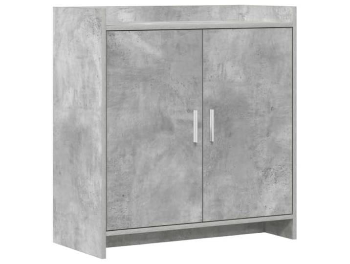 KKgypkn Sideboard Betongrau 72x36x80 cm Holzwerkstoff Metallgriffe, pflegeleicht, für Esszimmer Wohnzimmer Flur, rechteckiges Design