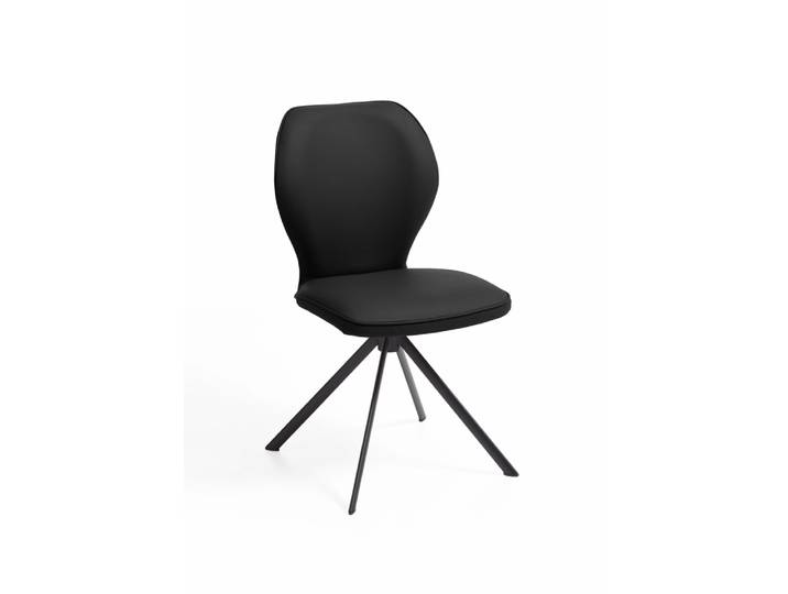 Design-Stuhl, Leder, Schwarz, 49,5×60×92 cm, Ergonomisch, Modern, Niehoff-Sitzmöbel