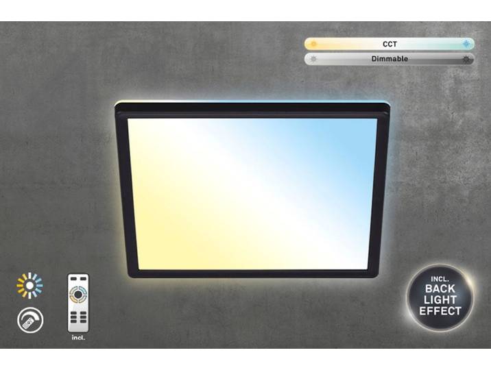BRILONER LEUCHTEN LED Panel SLIM , schwarz (weiß, neutral), Leuchten, LED Panel