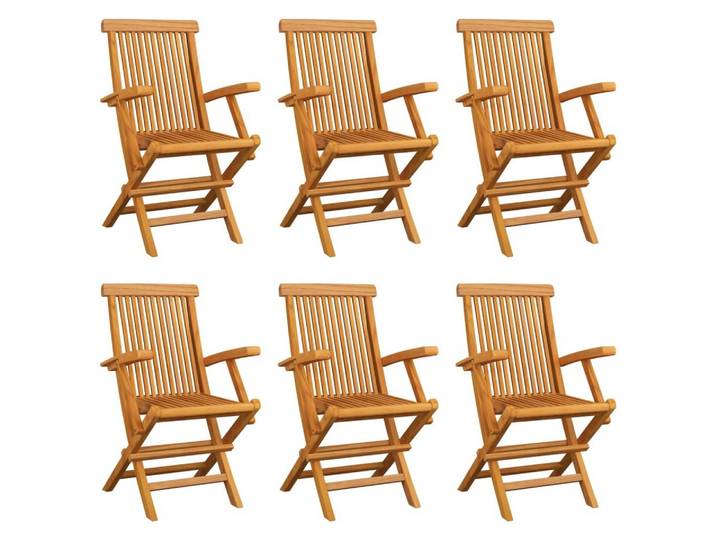 furnicato Gartenstuhl 6er Set Gartenstühle aus Naturholz 55x60x89 cm, klappbar, naturfarben (6 St), Witterungsbeständige Sitzgruppe mit ergonomischer Rückenlehne