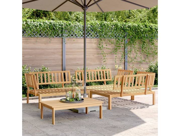 vidaXL 4-tlg. Garten-Sofagarnitur aus Paletten Massivholz Akazie