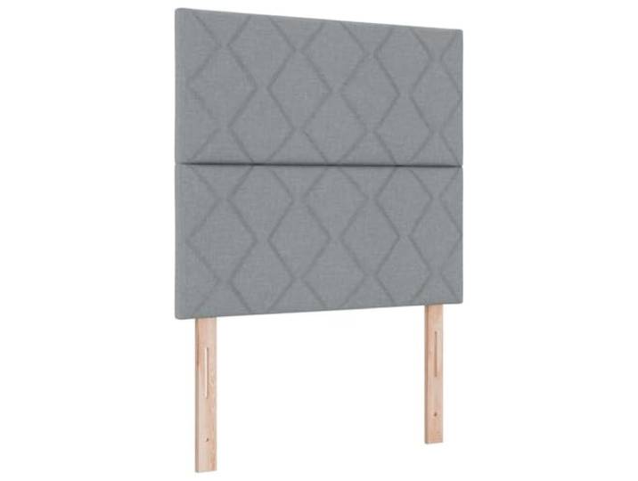 Makastle Kopfteil 90 cm Stoff Hellgrau 90 x 7 x 128 cm Höhenverstellbar 118/128 cm
