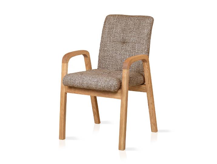 SOFIE Esstischstuhl, Material Massivholz / Stoff, Wildeiche /