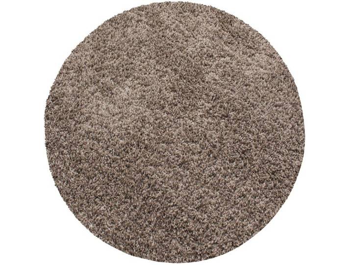 SHAGGY - Tapis Uni Rond - Café 160 x 160 cm