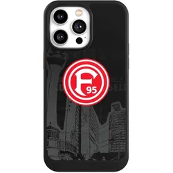 Nivocase Hülle für Apple iPhone 14 Pro Max Handyhülle NIVOcore Case Schwarz Fortuna Düsseldorf Logo (Apple iPhone 14 Pro Max), Smartphone Hülle, Schwarz