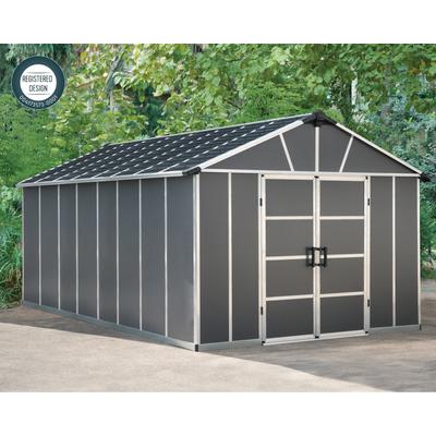 Gerätehaus PALRAM - CANOPIA "Yukon", grau, Aluminium, Kunststoff, Polycarbonat (PC), Gerätehäuser, mit lebenslang widerstandsfähigen Wandpaneelen