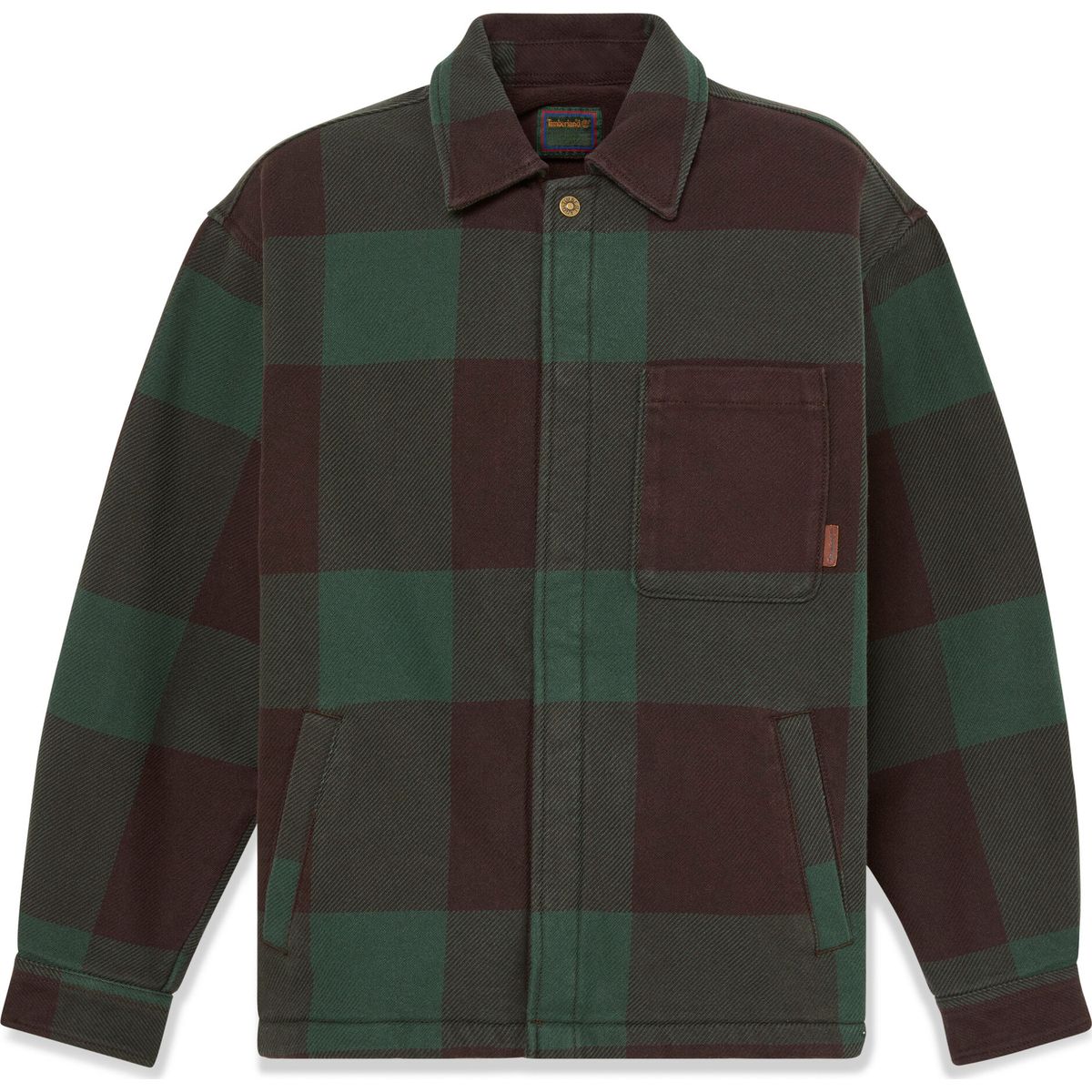 Timberland Mens Fleece Lined Check Overshirt mole yd M TBC0YHD3C371-M