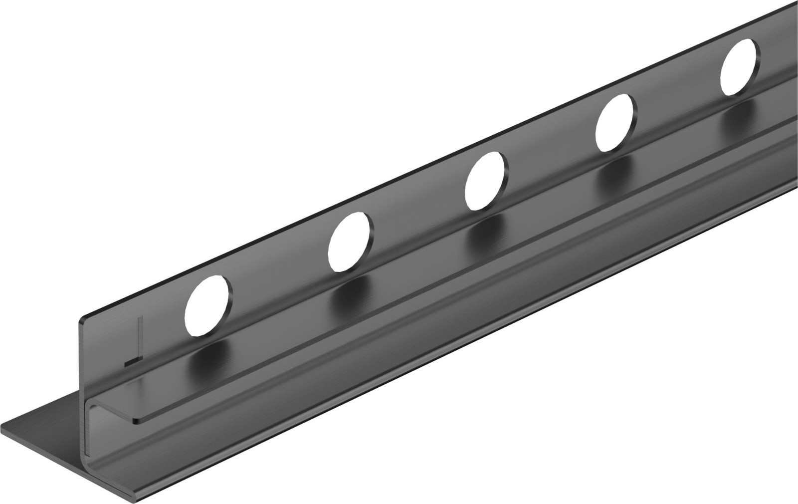 Balneo afdichtingsprofiel voor douchebak links, 170 cm, gunmetal kleur
