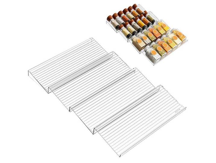 Range Epices Cuisine Tiroir Étagère à Épices pour Tiroirs Organisateur Porte Épices pour Extensible de 27 à 55 cm Rangement Epice