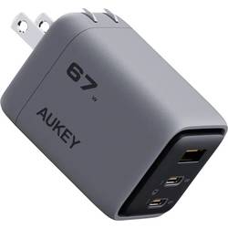Aukey Comet Mix USB Ladegerät 67 W 2x USB-C®, 1x USB-A USB PD, PPS Mehrfarbig Innenbereich GaN, Schnellladegerät PA-C3