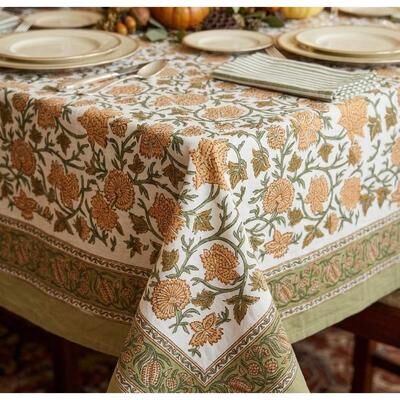 Decor Mantra Golden Harvest floral tablecloth