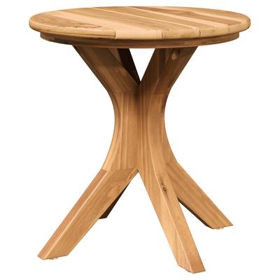 vidaXL Garten Beistelltisch Ø40x41 cm Massivholz Teak