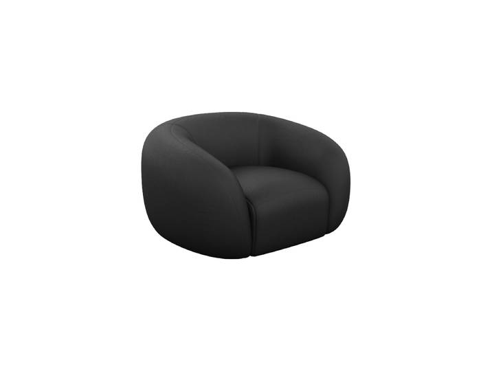 Design Echtleder Loungesessel „Serano“ Echtleder Schwarz BLOOMINGLOFT Collection