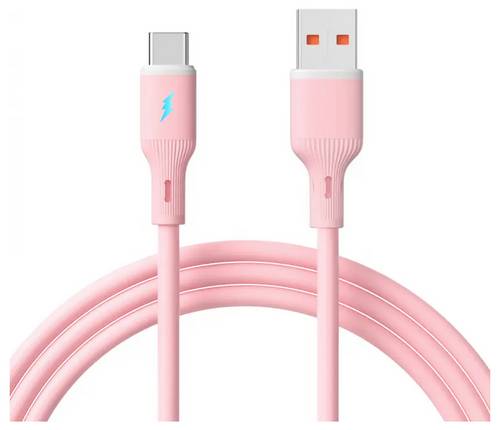 Akyga USB-Kabel USB-A Stecker, USB-C Stecker 1m Rosa AK-USB-61