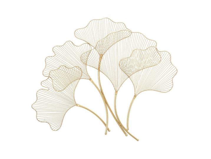 Wanddeko Glam Leaf Goldfarben B: 79 cm