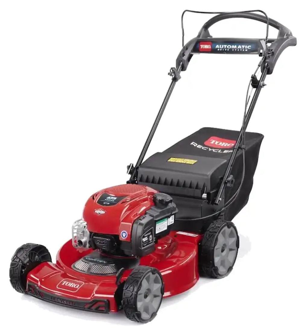 Toro Recycler Benzin Rasenmäher 55 cm Schnittbreite Briggs & Stratton 163 cc Motor 63 L Grasfangkorb