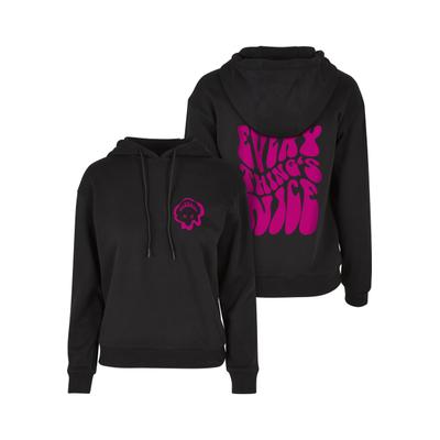 Kapuzensweatshirt MISS TEE "Miss Tee Every Things Nice Hoody", Damen, Gr. XS, schwarz, 65% Baumwolle, 35% Polyester, bedruckt, Rundhals, Sweatshirts