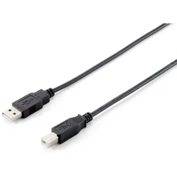 Equip USB 2.0 A auf B Kabel, 1.8m , Black