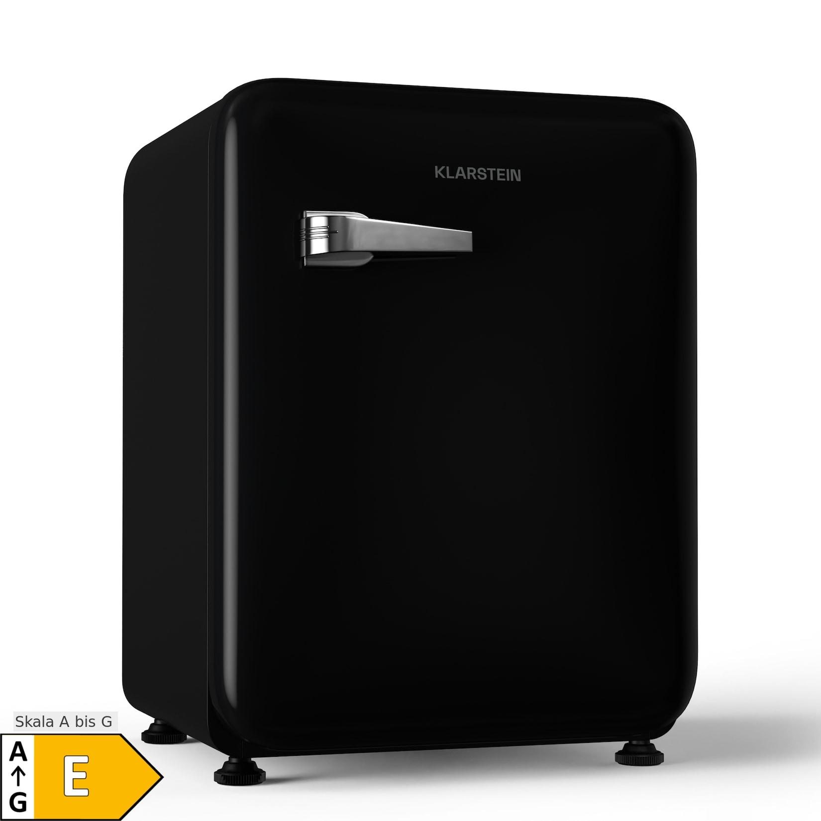 Audrey Evo Mini Kühlschrank 68L Retro-Design leise kompakt 3 Farben Schwarz 68 Liter