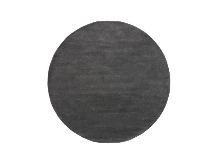 Tapis en laine rond anthracite d 150