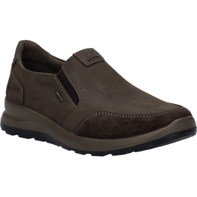 Slipper JOSEF SEIBEL "Marley 52", Herren, Gr. 43, Textil, braun (dunkelbraun), Leder, Schuhe Slipper, Slip On-Sneaker, Schlupfschuh mit TEX-Ausstattung, G-Weite