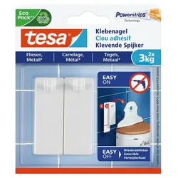 TESA 77763-00000-01 Wandhalterung Drinnen Universalhaken Weiß 2 Stück(e)