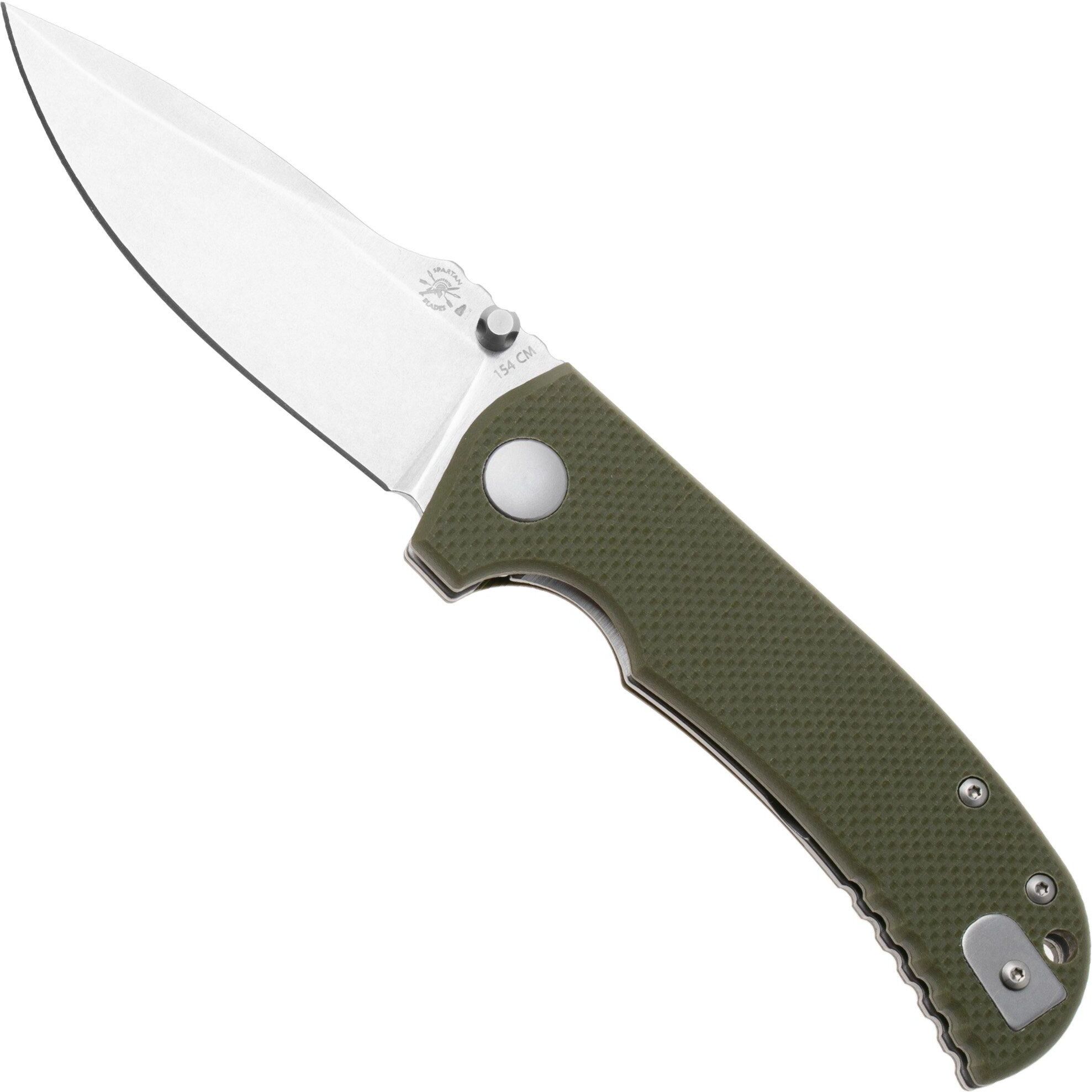 Spartan Blades Astor SFBL8GR Green G10 coltello da tasca, Les George design