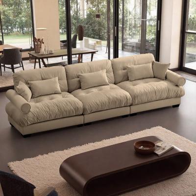 Velvet Oversized Modular Sofa with Bolstered Armrests, and Deep Seat