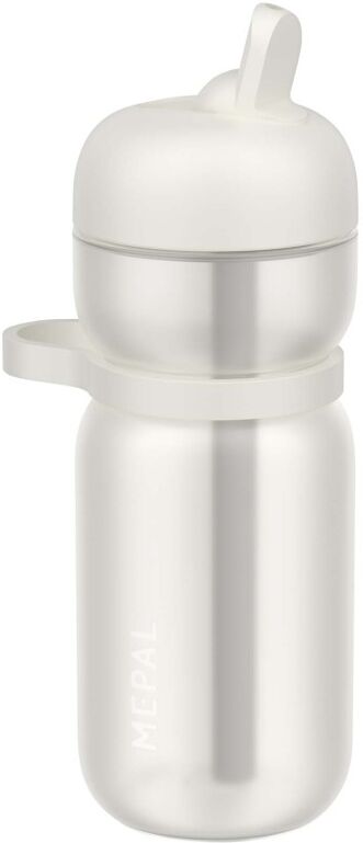 Bouteille de sport personnalisable 600 ml à couvercle Mepal Flip blanc