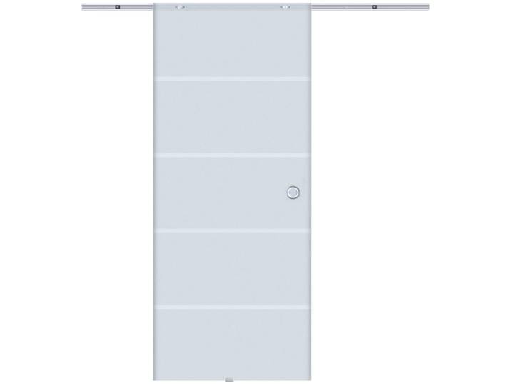Homcom Glasschiebetür Aluminium Sicherheitsglas Transparent, Glas, 0.8x205x90 cm, Schlafzimmer, Kleiderschränke, Schrankzubehör, sonstiges Schrankzubehör