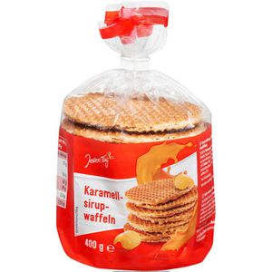JedenTag Waffeln Karamell-Sirup, Stroopwaffeln, mit Karamell, 400 g