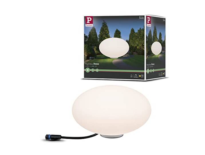 Paulmann 94175 Plug & Shine Lichtobjekt Stone IP67 3000K 235lm 24V Kugelleuchte Aussenleuchte Gartenbeleuchtung Terassenbeleuchtung 94175