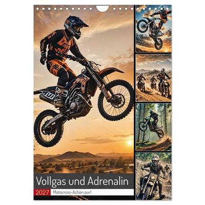 Vollgas und Adrenalin - Motocross-Action pur! (Wandkalender 2027 DIN A4 hoch), CALVENDO Monatskalender