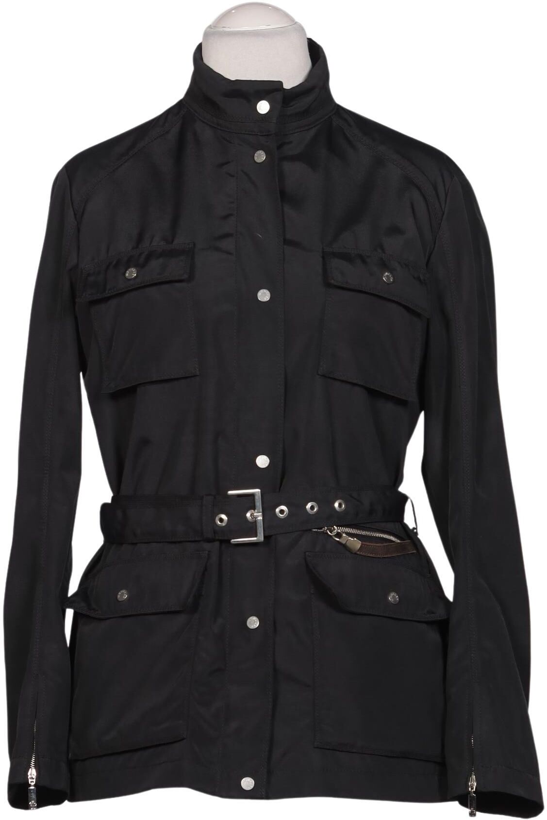 Moncler Damen Jacke, Schwarz, Gr. L, Leder / Synthetik - Second Hand