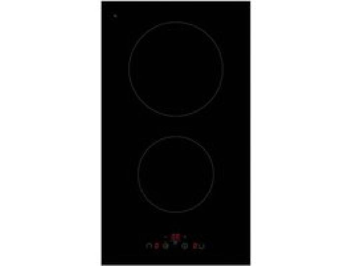 Domino 2 feux vitrocéramique noir à commandes sensitives 29x52 cm