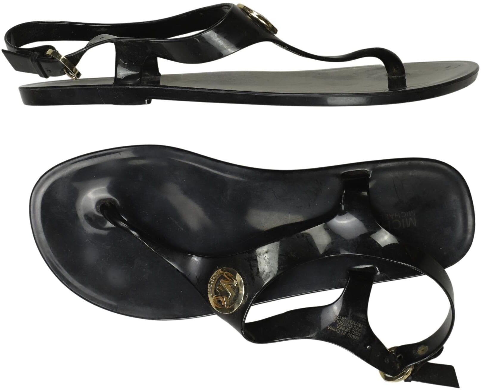 Michael Michael Kors Damen Sandalen, Schwarz, Gr. EU 37, Kunstleder - Second Hand