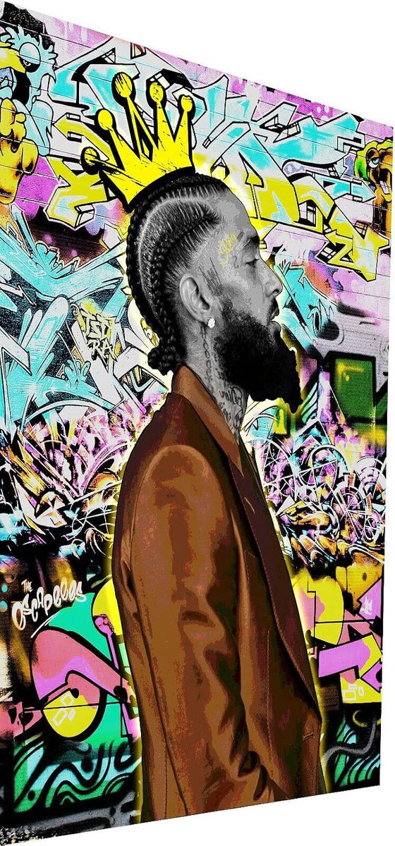 Nipsey Hussle Rapper Pop Art Canvas Wanddecoratie