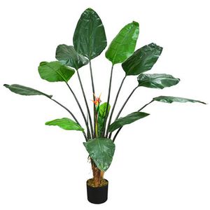 Decovego Kunstpflanze Strelitzie, Paradiesvogelblume, im Topf, Höhe 145 cm