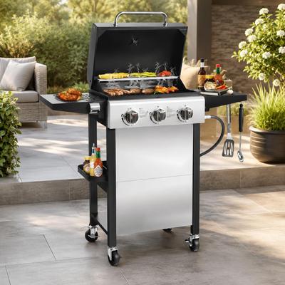 30000 BTU 3-Burner Stainless Steel Propane Gas Grill