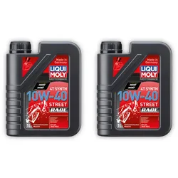 2x Motoröl LIQUI MOLY 20753 Motorbike 4T Synth 10W-40 Street Race Motorrad 1 Liter