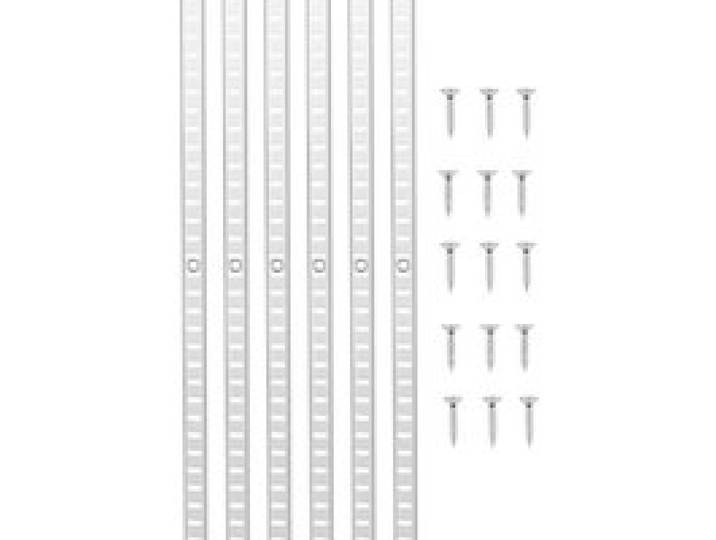 VEVOR Regalpilaster, 923 mm, 8er-Pack, verstellbare Regalhalterungen aus Stahl, Einsteck-Pilasterleisten-Standards mit 32 Schrauben, geeignet für Wandregalsystem, Schrankorganisation
