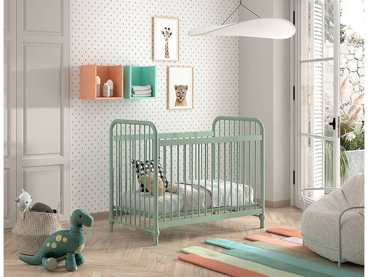 Lit bébé 60 x 120cm Vert/Vert olive