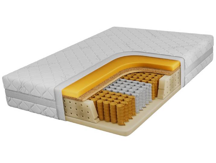 Taschenfederkernmatratze VIRE, MKS MÖBEL, 22.4 cm hoch, (Pocket-Matratze, Luxusmatratze, Komfort-Wendematratze mit hygienischem Bezug), Matratze mit Härtegraden H3/H4 - punktelastisch, allergikerfreundlich