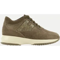 Sneaker Interactive mit Strassbesatz Braun 38,5