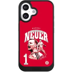 Nivocase Hülle für Apple iPhone 16 Handyhülle NIVOcore Case Schwarz FC Bayern München FCB Manuel Neuer (Apple iPhone 16), Smartphone Hülle, Schwarz