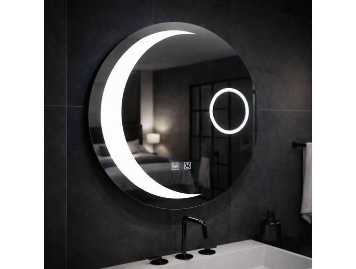 Miroir Led Rond 70cm Orbis Touch Systeme Desembuage Gradable