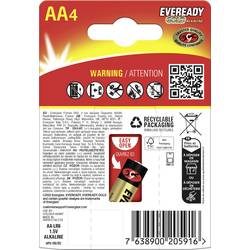 Eveready E304430400 Mignon (AA)-Batterie Alkali-Mangan 1.5 V 4 St.